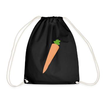 Carrot Carrot Vegetable Health Vegan Gift - Drawstring Bag - black - Front
