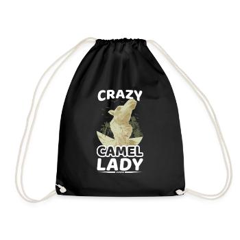 Crazy Camel Lady - Turnbeutel - Schwarz - Vorne