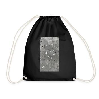 Cœur de coquillages - Sac de sport léger - noir - Devant