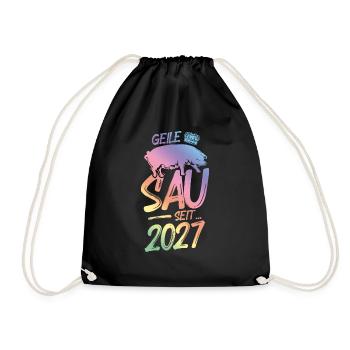 2027 Geile Sau - Turnbeutel - Schwarz - Vorne