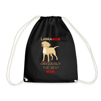 Mother's Day Gift Dog Mom Gift Idea - Drawstring Bag - black - Front