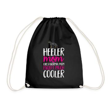 Australian Cattle Dog Red Blue Heeler - Drawstring Bag - black - Front