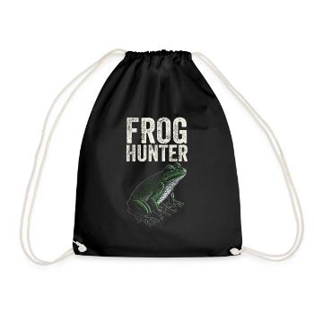 Herpetologist Amphibian Toad Lover Cool Frog Hunte - Drawstring Bag - black - Front
