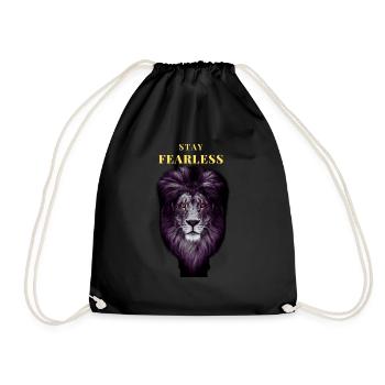 Stay Fearless Leo - Fearless Lion - Lion - Sac de sport léger - noir - Devant