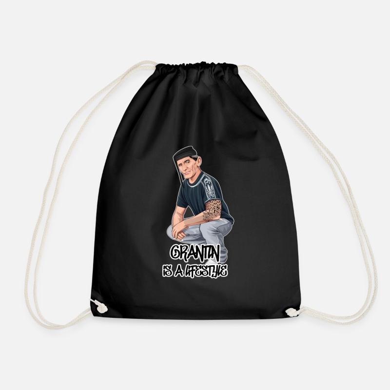 Rieser Grantler // Illustration - Turnbeutel - Schwarz