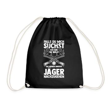 Hunting Hunting Deer Hunting Wild Boar Hunting Hunter - Drawstring Bag - black - Front