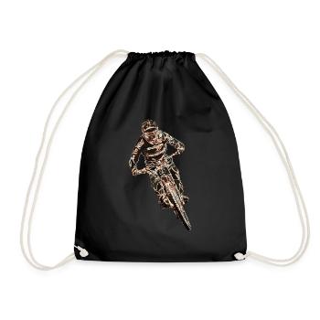 Downhill mountain biking - Drawstring Bag - black - Front