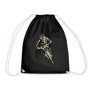 MTB downhill - Drawstring Bag - black - Front