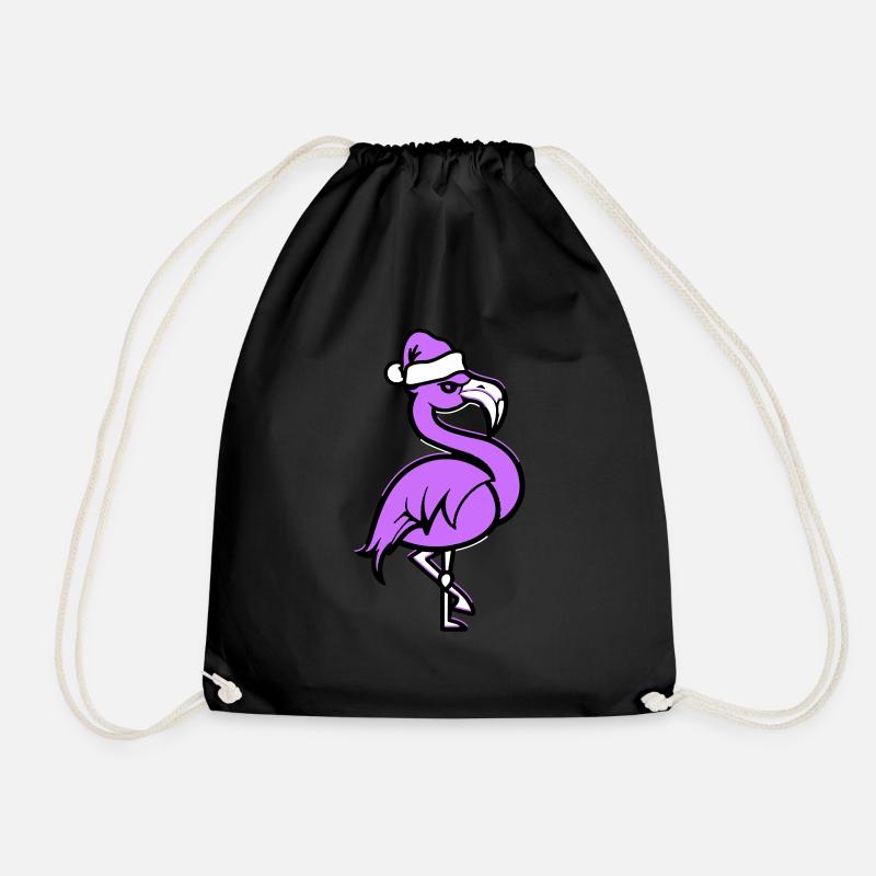 flamingo comic weihnachten - Turnbeutel - Schwarz