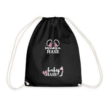 Maman Lapin Bébé Lapin Naissance Grossesse Devenir - Sac de sport léger - noir - Devant