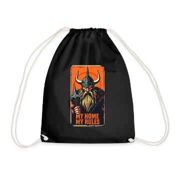 Viking Warriors – Ma maison, mes règles - Sac de sport léger - noir - Devant