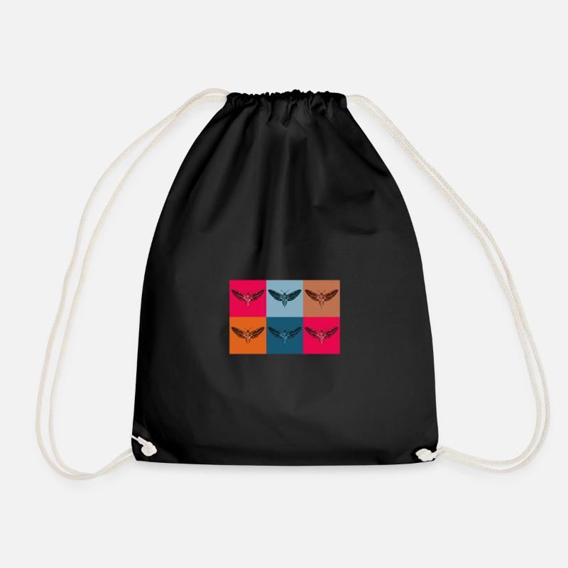 Butterfly Pop Art - Turnbeutel - Schwarz