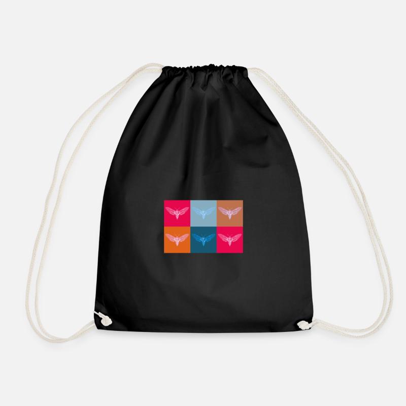 Butterfly Pop Art - Turnbeutel - Schwarz