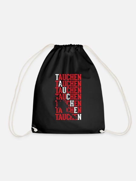 Lustiges Taucher Tauchen Shirt Tauchen - Turnbeutel - Schwarz