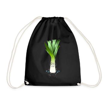 Leek - The biceps - Drawstring Bag - black - Front