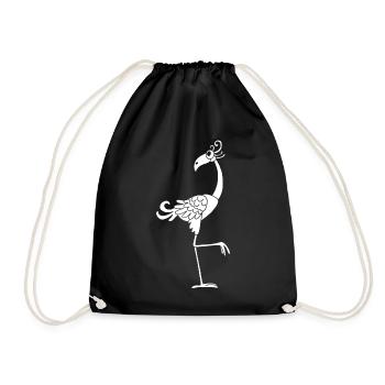 Oiseau blanc rigolo - Sac de sport léger - noir - Devant