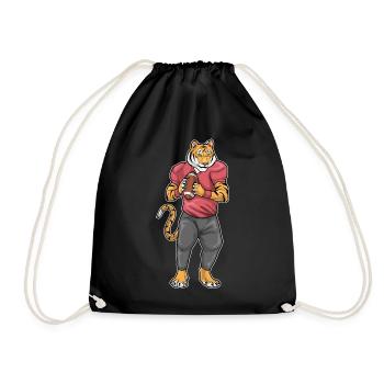 Tiger American Football Sport - Turnbeutel - Schwarz - Vorne