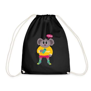 Photo à la mode -Tier veut un autoportrait - Sac de sport léger - noir - Devant