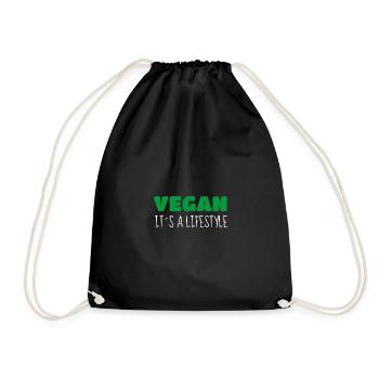 VÉGÉTALIEN - C’EST UN MODE DE VIE - VEGANER - Sac de sport léger - noir - Devant