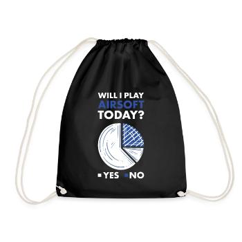 Sport Will I Play Airsoft - Drawstring Bag - black - Front