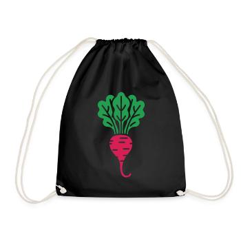 beet - Drawstring Bag - black - Front