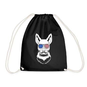 Bouvier australien chien - Sac de sport léger - noir - Devant