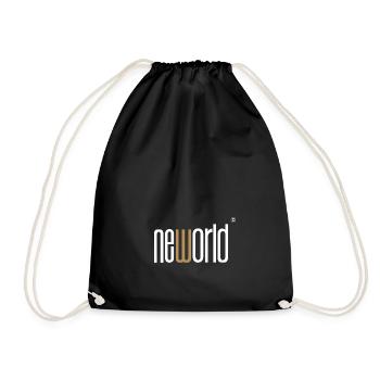 neworld | Design Logo Marke - Turnbeutel - Schwarz - Vorne