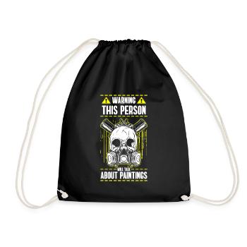 Travail de vernisseur de bombe aérosol de peintre - Sac de sport léger - noir - Devant