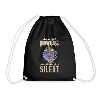 Native Chieftain Icons - Drawstring Bag - black - Front
