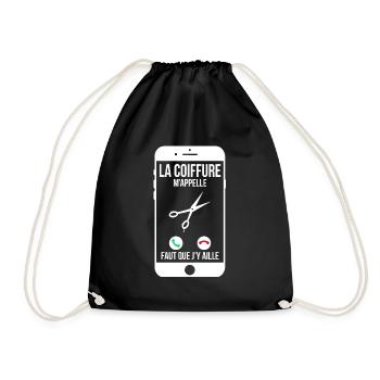 La coiffure m'appelle - Faut que j'y aille - Sac de sport léger - noir - Devant