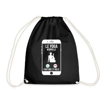 Le yoga m'appelle - Faut que j'y aille - Sac de sport léger - noir - Devant