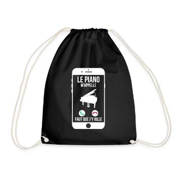 Le piano m'appelle - Faut que j'y aille - Sac de sport léger - noir - Devant