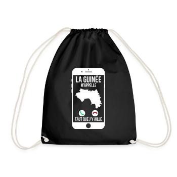 La Guinée m'appelle - Faut que j'y aille - Sac de sport léger - noir - Devant
