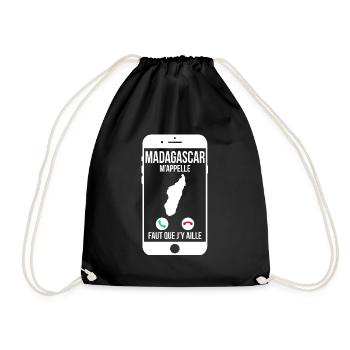 Madagascar m'appelle - Faut que j'y aille - Sac de sport léger - noir - Devant