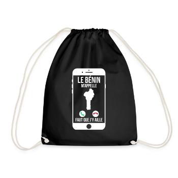 Le Bénin m'appelle - Faut que j'y aille - Sac de sport léger - noir - Devant