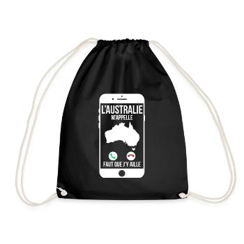 L'Australie m'appelle - Faut que j'y aille - Sac de sport léger - noir - Devant