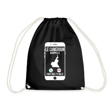 Le Cameroun m'appelle - Faut que j'y aille - Sac de sport léger - noir - Devant