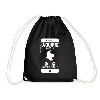 La Colombie m'appelle - Faut que j'y aille - Sac de sport léger - noir - Devant
