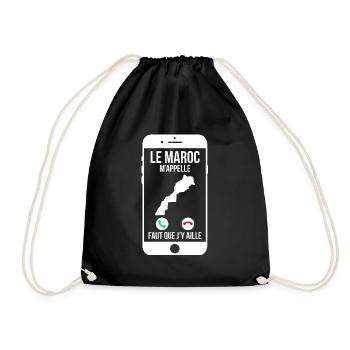 Le Maroc m'appelle - Faut que j'y aille - Sac de sport léger - noir - Devant