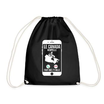 Le Canada m'appelle - Faut que j'y aille - Sac de sport léger - noir - Devant