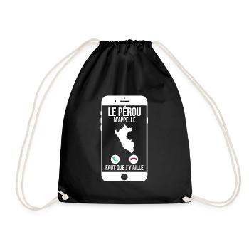 Le Pérou m'appelle - Faut que j'y aille - Sac de sport léger - noir - Devant