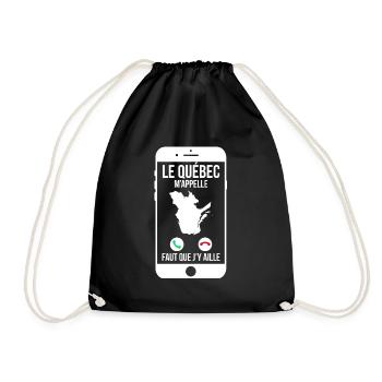 Le Québec m'appelle - Faut que j'y aille - Sac de sport léger - noir - Devant