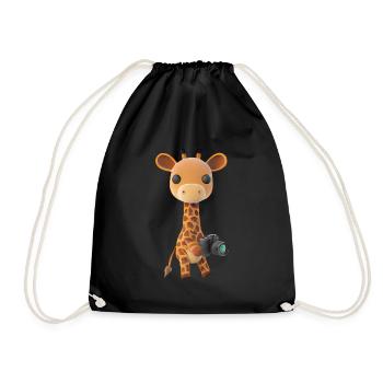 Photographier Safari Girafe - Sac de sport léger - noir - Devant