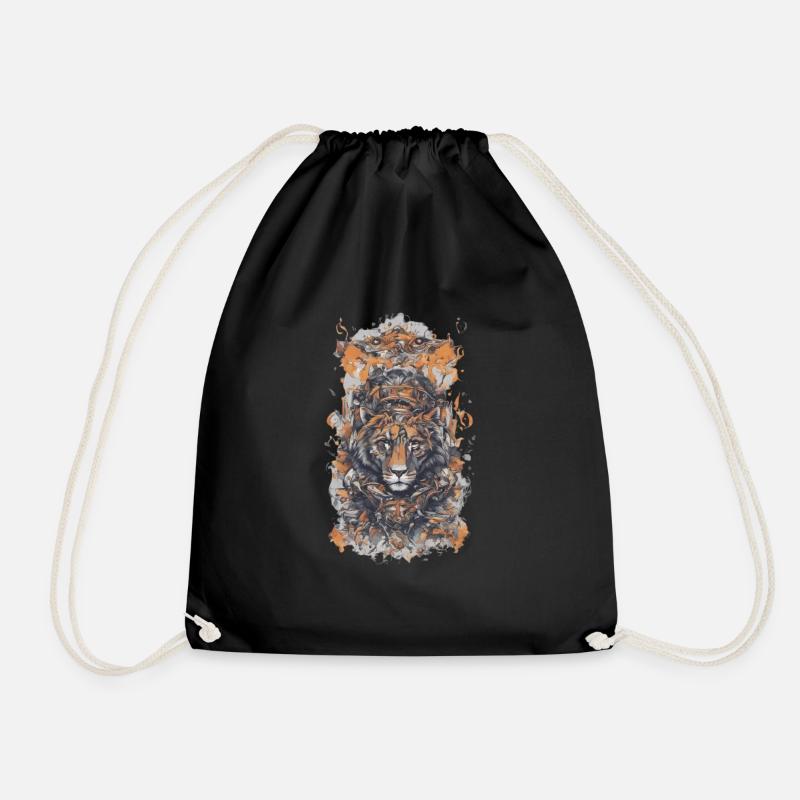 Tiger species - Drawstring Bag - black