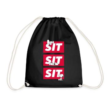 Cacahuètes Snoopy Sit Sit Sit Sit - Sac de sport léger - noir - Devant