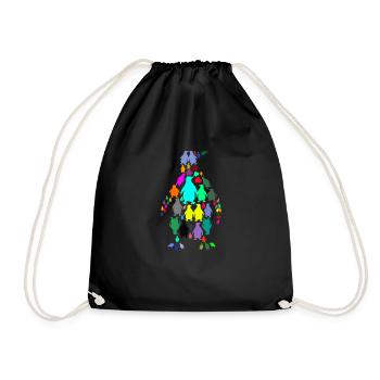 Penguins in penguins - Drawstring Bag - black - Front