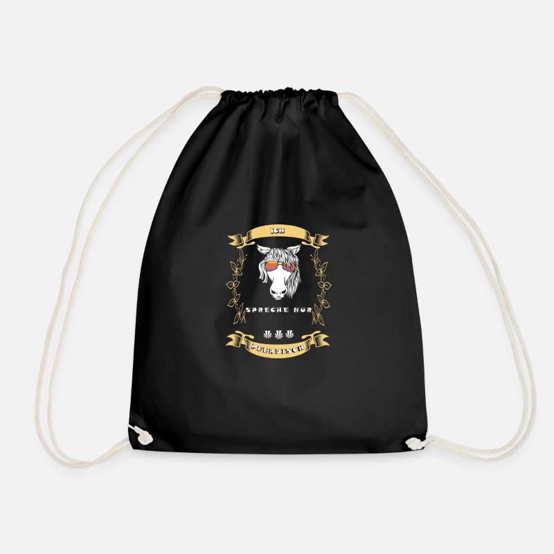 Pferd Pony reiten Stall Volti - Turnbeutel - Schwarz