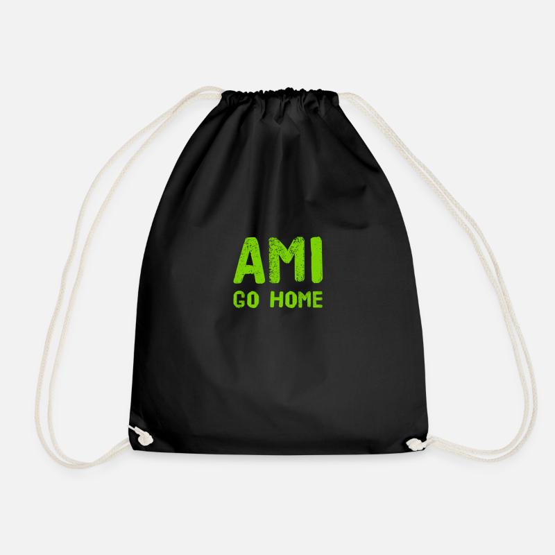 be free - Drawstring Bag - black