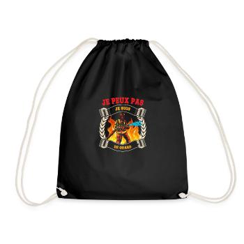 Je Peux Pas Je Suis De Guard Cadeau Pompier - Sac de sport léger - noir - Devant