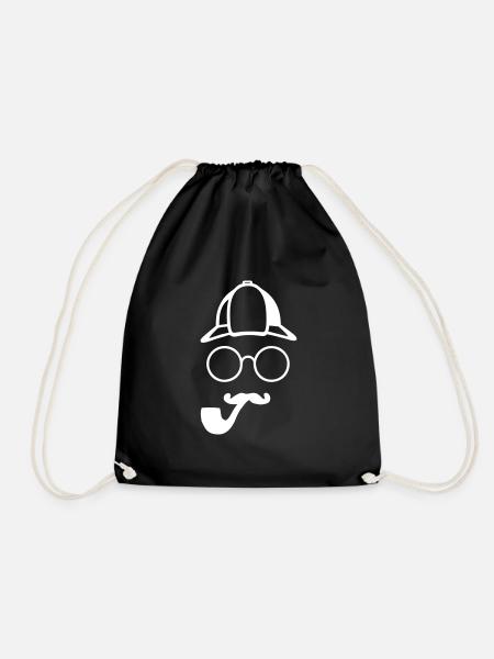Détective Sherlock Minimaliste - Sac de sport léger - noir